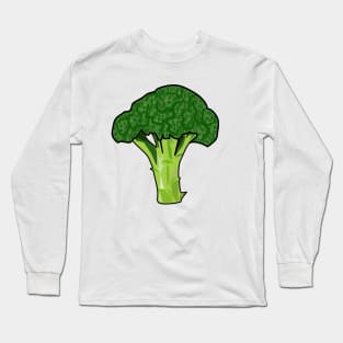 Broccoli cartoon illustration Long Sleeve T-Shirt